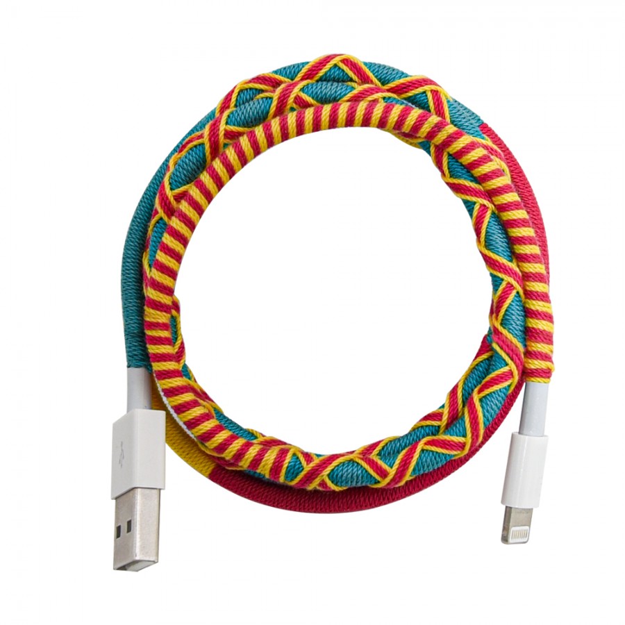 PLIN cable usb A Lightning 1 m (colores mix) - línea sumba
