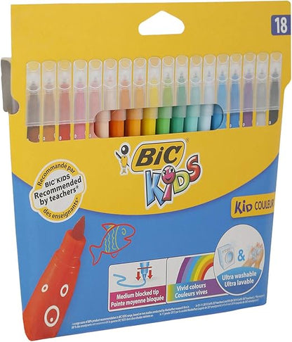 BIC Kids Kid Couleur rotuladores punta media 18 unidades