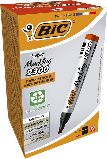 BIC Marking 2300 Rotuladores permanentes, caja de 12 unidades