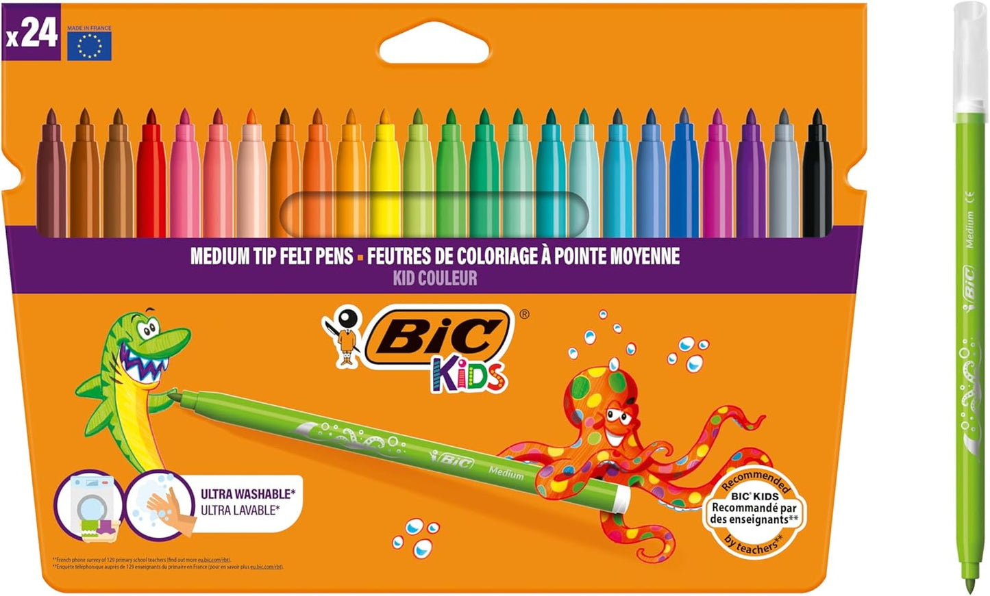 BIC Kids Kid Couleur rotuladores punta media 24 unidades