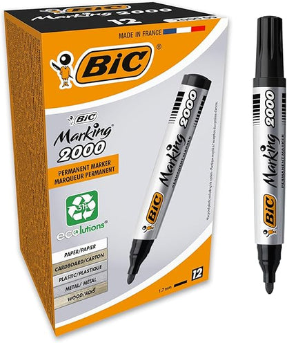 BIC Marking 2000 Rotuladores permanentes, caja de 12 unidades