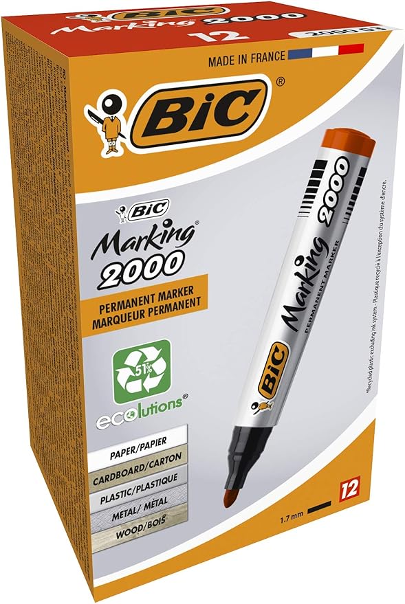 BIC Marking 2000 Rotuladores permanentes, caja de 12 unidades