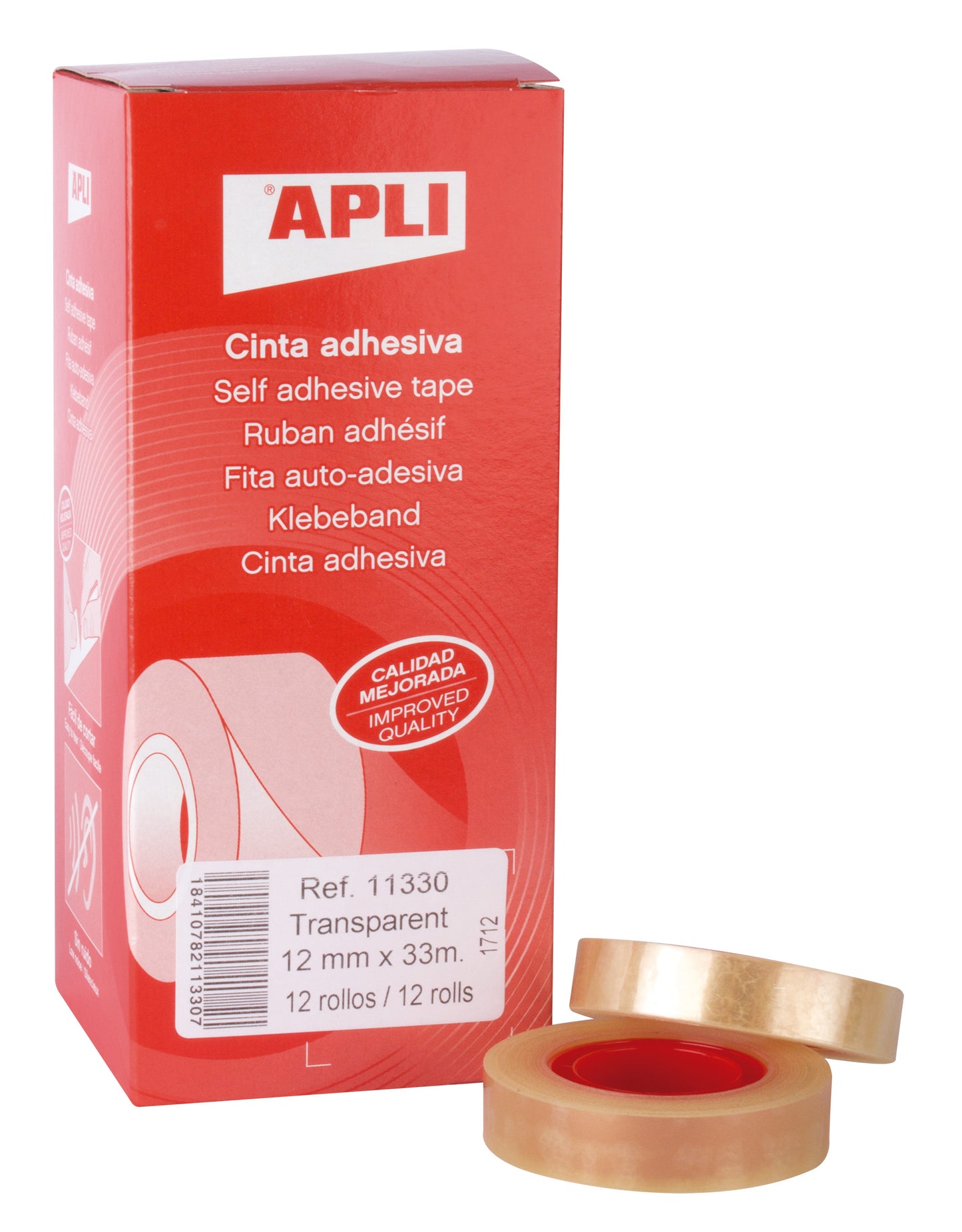 Cinta adhesiva APLI 12 mm x 66 m