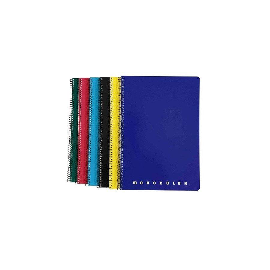 Cuaderno monocolor folio 80 hojas tapa dura espiral