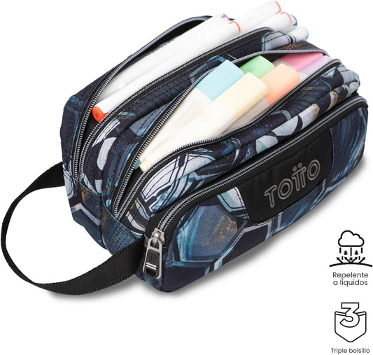 Estuche TOTTO 3 compartimentos VERAT SOCCER