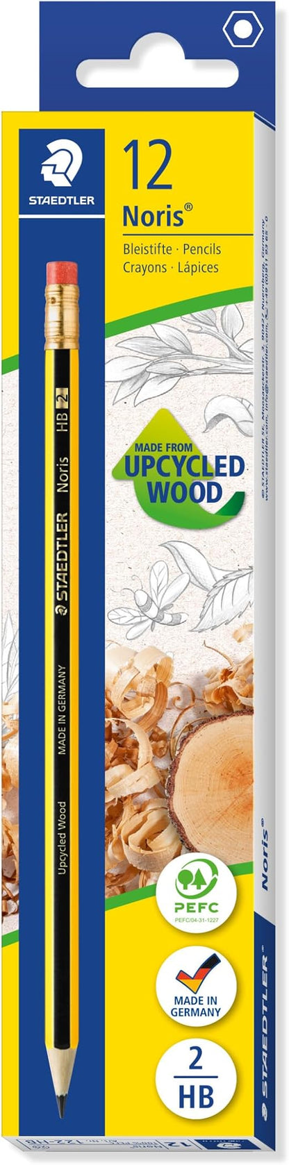 Lapicero STAEDTLER NORIS con goma 122 HB caja 12 unidades