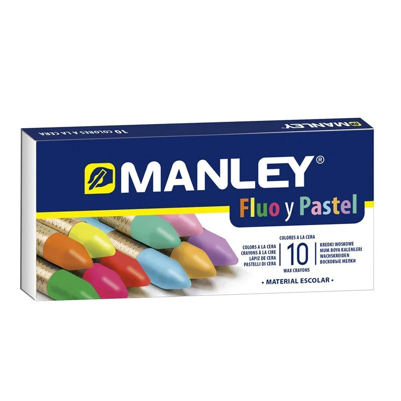 Ceras MANLEY en estuche de 10 colores