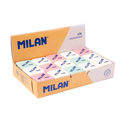 MILAN 430 caja de 30 gomas miga de pan 430 cuadradas