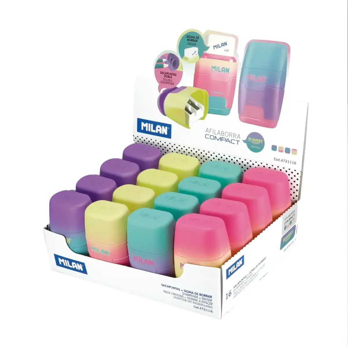 MILAN compact colección SUNSET, caja de 16 unidades