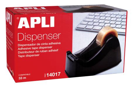 Porta cinta adhesiva negro para rollos de 33 m APLI