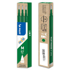 PILOT Caja de 3 Recambios para Bolígrafos FriXion Ball y FriXion Ball Cliker, punta Media