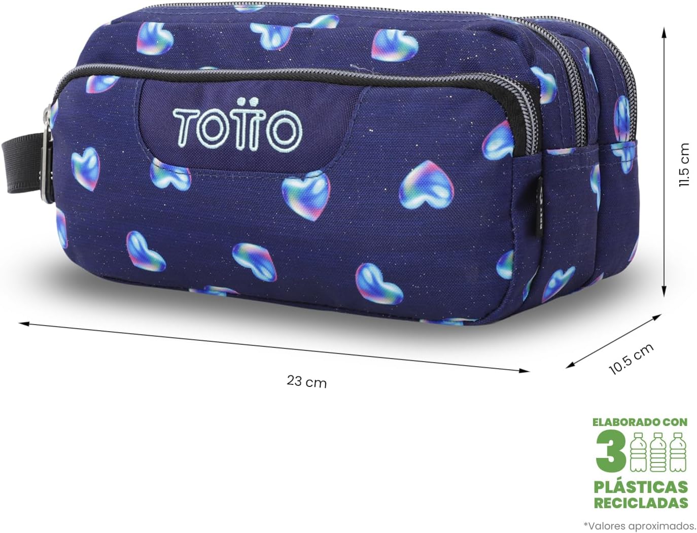 Estuche TOTTO 3 compartimentos NACARY