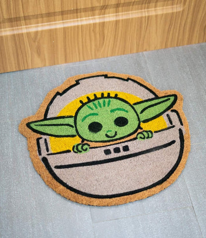 Felpudo Star Wars Grogu - Alfombra exterior de fibra de coco antideslizante e impermeable (50 x 55 cm)