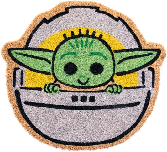 Felpudo Star Wars Grogu - Alfombra exterior de fibra de coco antideslizante e impermeable (50 x 55 cm)