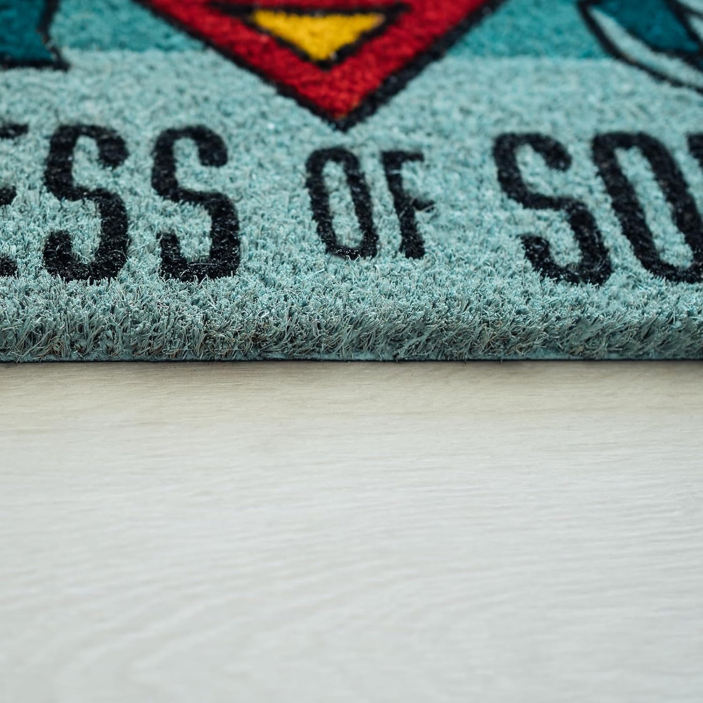 Felpudo Superman - Alfombra casa de fibra de coco antideslizante e impermeable (40 x 60 cm)