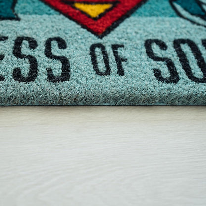 Felpudo Superman - Alfombra casa de fibra de coco antideslizante e impermeable (40 x 60 cm)