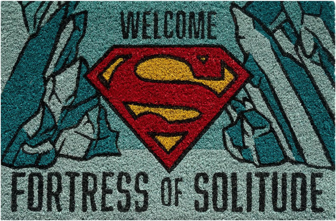 Felpudo Superman - Alfombra casa de fibra de coco antideslizante e impermeable (40 x 60 cm)