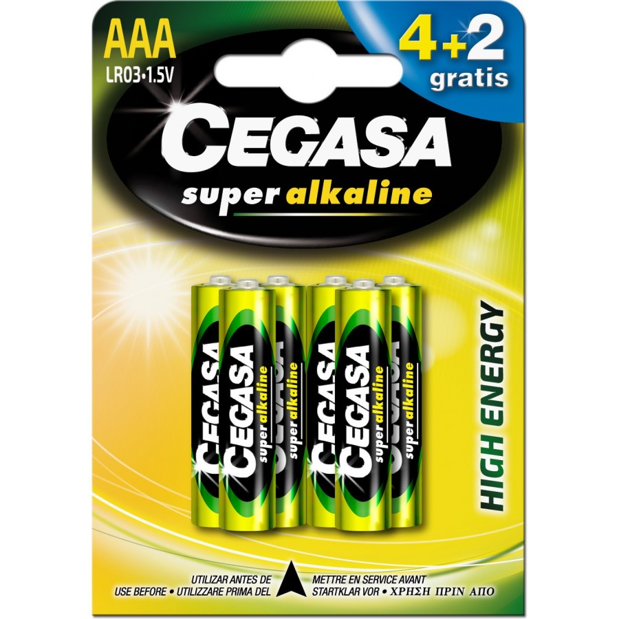Pila CEGASA super alcalina LR03 4+2 gratis
