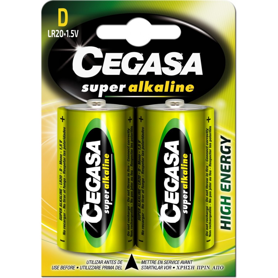 Pila CEGASA super alcalina LR20 2 unidades