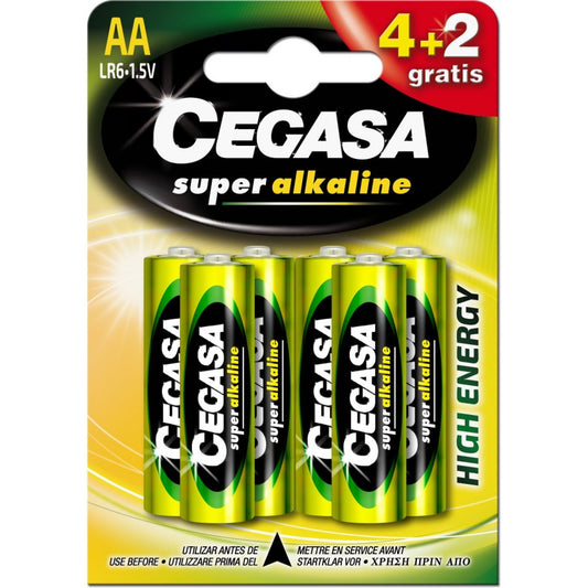 Pila CEGASA super alcalina LR06 4+2 gratis