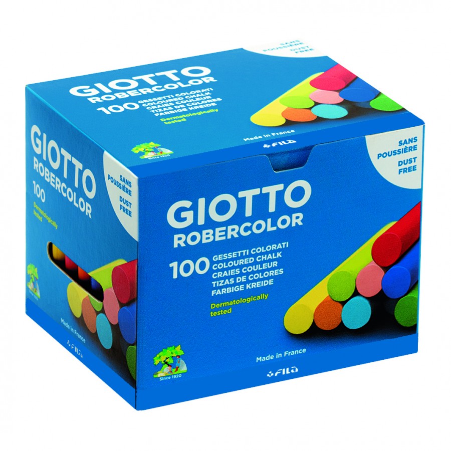 GIOTTO Robercolor, tizas de colores, caja 100 unidades